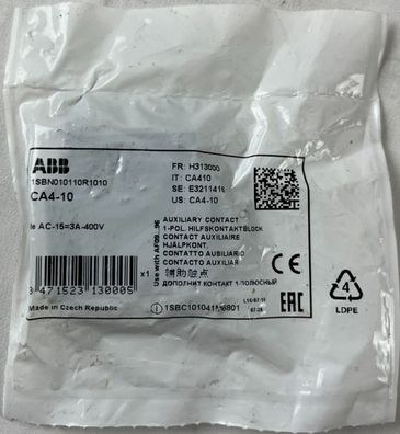 ABB CA4-10 Auxiliary Contact Block 1SBN010110R1010 1NO+1NC New