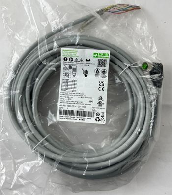 Murr Elektronik 7000-17141-2911000 M12 8-Pin Female 90° Shielded Cable 10m PUR