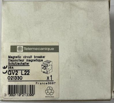 Telemecanique GV2 L22 Motor Circuit Breaker 25A IEC947-2 New