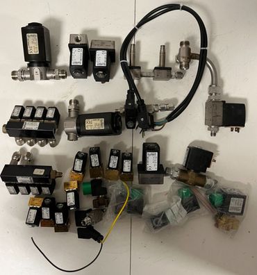 Bürkert Solenoid Valve Bundle Lot 6013 6014 6016 Manifolds Fittings New/Used