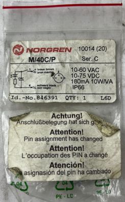 Norgren M/40C/P Magnetic Cylinder Switch 10-60VAC 75VDC IP66 New