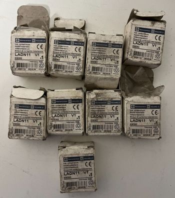 Telemecanique / Square D LADN11 Auxiliary Contact Block - Bundle of 9x - New