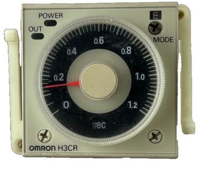 Omron H3CR-A Analog Timer Relay 100-240VAC 5A Panel Mount Used