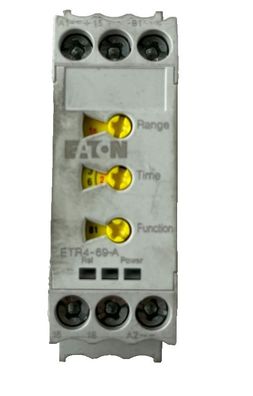 Eaton ETR4-69-A Timer Relay 24-240VAC/DC 0.05s-100h Multi Function Used