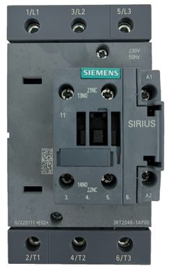 Siemens 3RT2046-1AP00 SIRIUS Power Contactor 3-Pole 95A 45kW 230V AC New