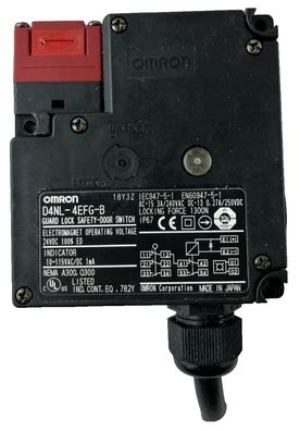 Omron D4NL-4EFG-B Guard Lock Safety Door Switch 24VDC 1300N IP67 Used