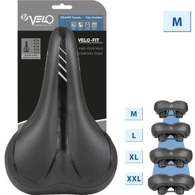 Sattel Velo-Fit Townie, Unisex, Größe M, schwarz, Velo, 250532