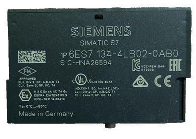 Siemens Simatic S7 6ES7 134-4LB02-0AB0 ET200S 2AI U Electronics Module Used