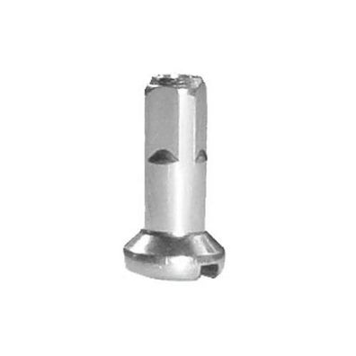 Nippel Messing silber, L = 14,0mm, Ø = 2,0mm, cnSpoke, 100 Stück, Messingschlager,