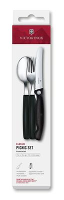 Classic, Picknick Set, 3tlg, schwarz