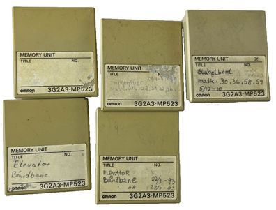 Omron 3G2A3-MP523 Memory Unit Lot of 5 PLC Modules Used