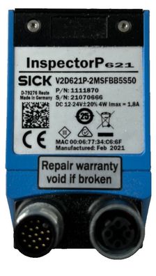 SICK InspectorP621 V2D621P-2MSFBB5S50 12-24VDC Vision Sensor Used