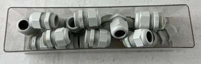 M25x1.5 Cable Gland Bundle Grey Plastic IP Rated Used Lot