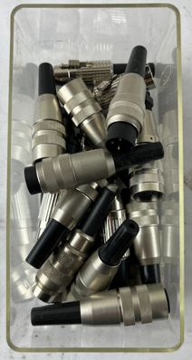 Industrial Circular Metal Connectors Male Female Bundle Used
