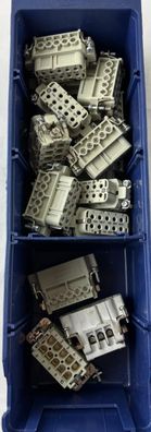Harting Han 10A-F 16A 250V 10 Pole Inserts Bundle Used