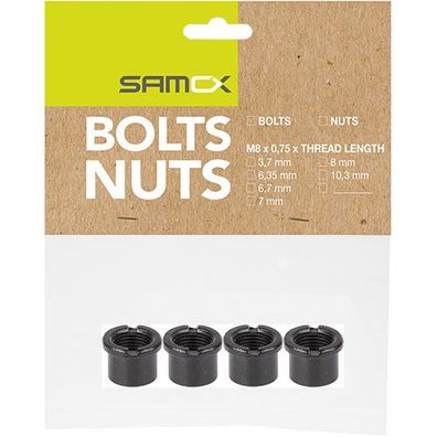 Kettenblattmuttern E-Bike Samox, M8x 0,75x 3,7 mm, 4 Stück
