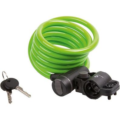 Spiralkabelschloss S 10.18, Clip on-Halter, M-WAVE, L=1.800m