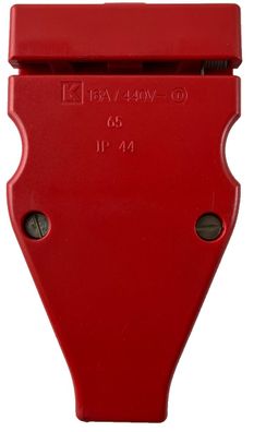 Lauritz Knudsen LK 16A 440V IP44 Industrial Plug Connector Red Used