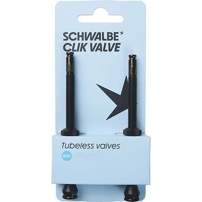 CLIK VALVE Tubeless Ventil 100mm, SCV, Schwalbe, Paar, schwa