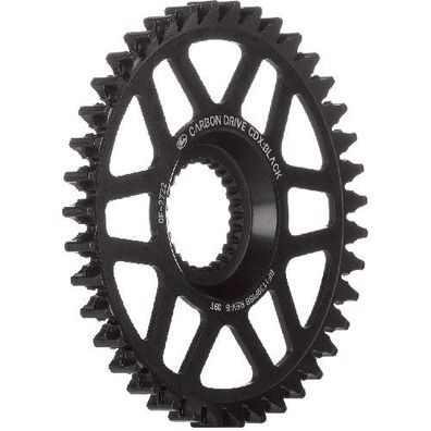 Gates CDX vordere Riemenscheibe 39 Zähne, Direct Mount, Pinion, schwarz