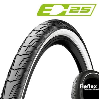 47-622 RIDE City, E-25, Draht, Reflex schwarz/weiß, Continental, 0101658
