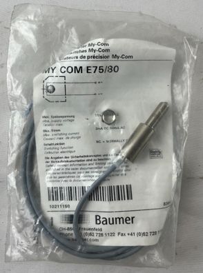 Baumer MY COM E75/30 Precision Limit Switch NC Cable New