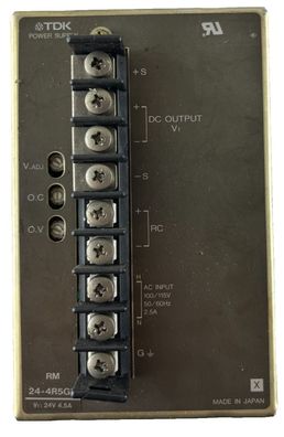 TDK RM24-4R5GB Power Supply 24V DC 4.5A 100–115V AC Input Used