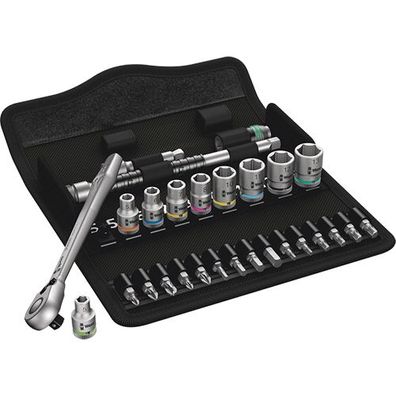 8100 SA 8 Zyklop Metal-Knarrensatz, Wera, 1/4" Vierkant, metrisch, 28-teilig,