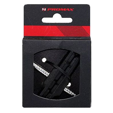 Bremsschuh Promax, V-Brake Stift, asymm, schwarz, 70 mm, 1 Paar, Messingschlager,
