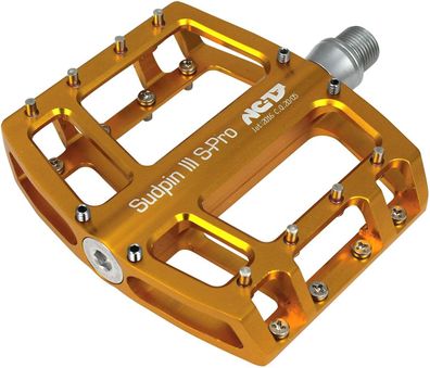 NC-17 Plattformpedal Sudpin III S-Pro CNC, Alu, Präzisionslager, gold