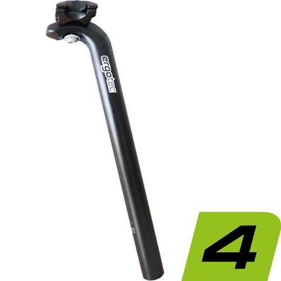 Ergotec Sattelstütze HOOK - 31,6x400, SB25, Safety Level 4, schwarz matt