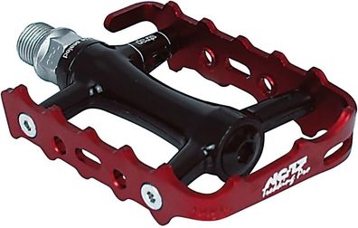 NC-17 Plattformpedal Trekking Pro, Alu, Präzisionslager, schwarz-rot