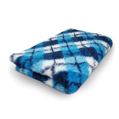 Vet Bed Hundedecke Hundebett Schlafplatz 75 x 50 cm diamant türkis blau weiß