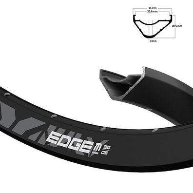 Felge Edge M 30 OS 622-30 Disc, schwarz, 32Loch, VL=6.5, Ryde, 7AQ62255CF040RY