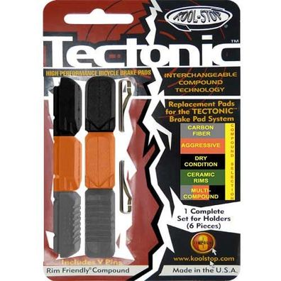 Bremsgummi -Tectonic-, R6 triple-multi, Kool-Stop, R6-519