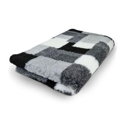 Vet Bed Hundedecke Hundebett Schlafplatz 75 x 50 cm schwarz grau weiß
