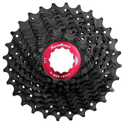 Kassette 11-fach, schwarz 11-25, 11-12-13-14-15-16-17-19-21-23-25, SunRace, CSRX1