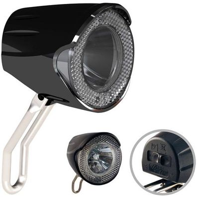 Dynamo-Scheinwerfer UN-4258, K , Union, LED, schwarz, Standlicht, Sensor , Marwi,