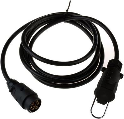 Verlängerungskabel 7,5m - 1 Stecker 7polig und 1 Kupplungsdose 7polig, 12V