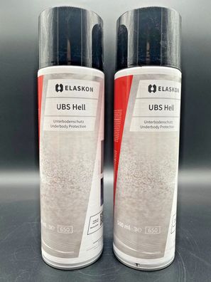 2x Elaskon UBS HELL 500ml Unterbodenschutz Spray Wachsbasis transparent
