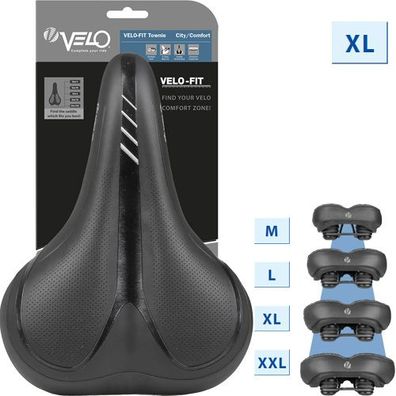 Sattel Velo-Fit Townie, Unisex, Größe XL, schwarz, Velo, 250534