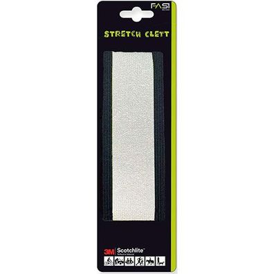 Reflektorband Stretch-Clett, 50 x 360mm, schwarz, Fasi, 1010