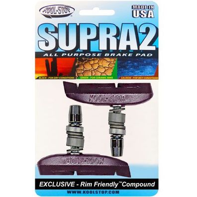 Bremsschuh V-Brake -Supra 2-, T3 purple, Kool-Stop, T3-SUP2P