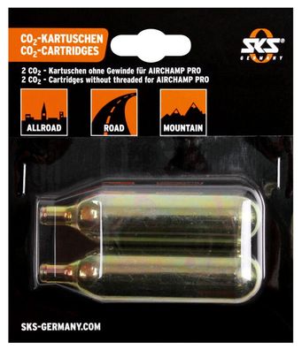 CO2-Kartuschen 2 x 16 g ohne Gewinde