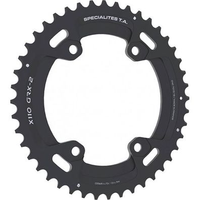 Kettenblatt X110 GRX-2 Gravel, 44 schwarz, außen, 10/11-f, TA, PL-481103G9-44