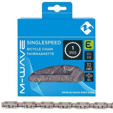 E-Bike-Kette Singlespeed 1-fach, 112 Glieder, M-WAVE, Ketten