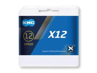Schaltungskette KMC X12 Ti-N Gold/Black 1/2" x 11/128" 126 Glieder 12-fach