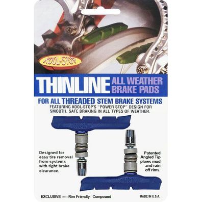 Bremsschuh V-Brake -Thinline-, T2 blau, Kool-Stop, T2-334