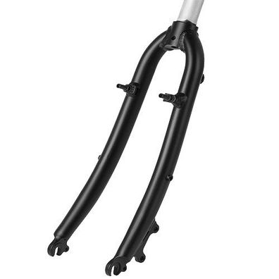 Gabel 28" AHEAD mattschwarz AL, Ø 1 1/8" / 28,6mm, Schaft 280mm, Messingschlager,
