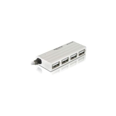 DELOCK USB-HUB 4-Port USB, silber, slim extern